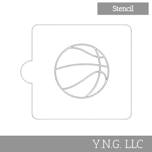 Basketball Ball Sports Stencil for Cookie or Cakes USA Made LS812