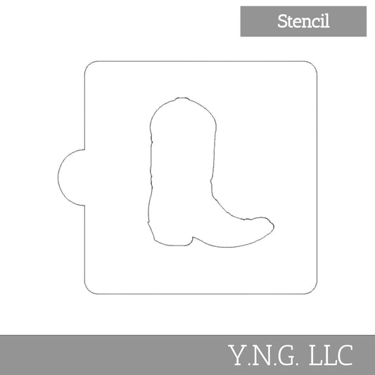 Cowboy Boot Outline Stencil for Cookie or Cakes USA Made LS893