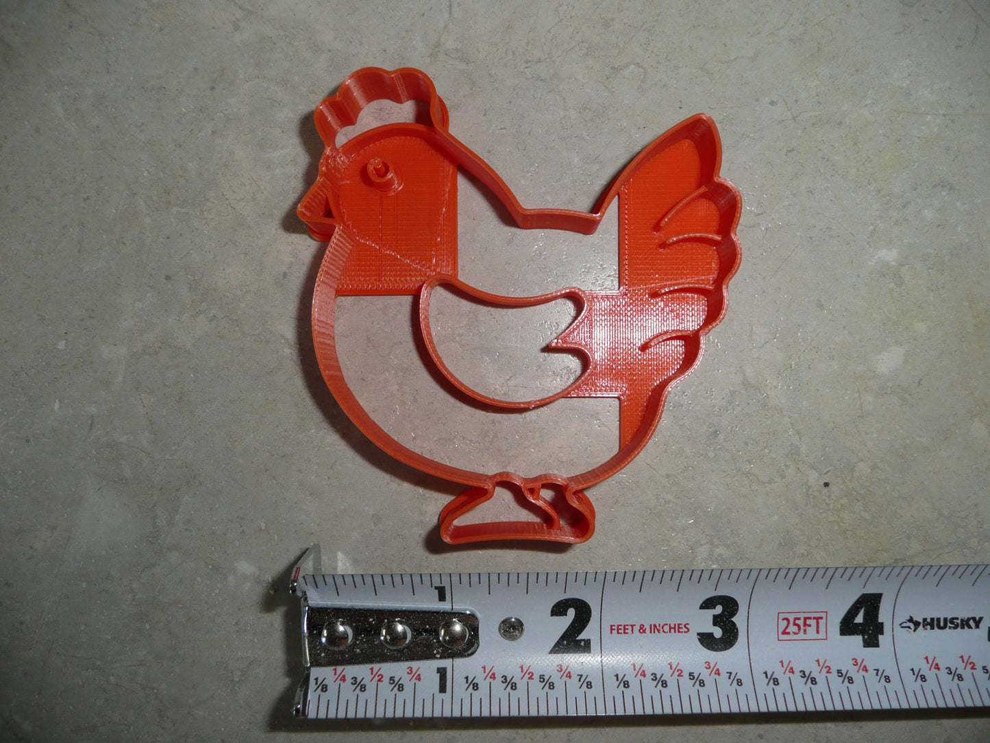 Chicken Hen Full Body Side View Cookie Cutter Made In USA PR5053