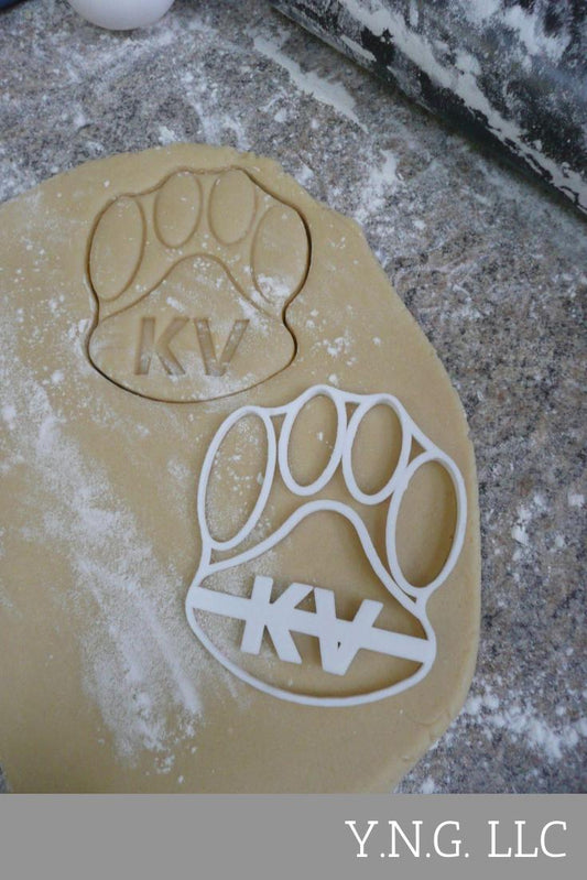 KVHS Kankakee Valley Cougar KV Paw Mascot Cookie Cutter Made in USA PR314