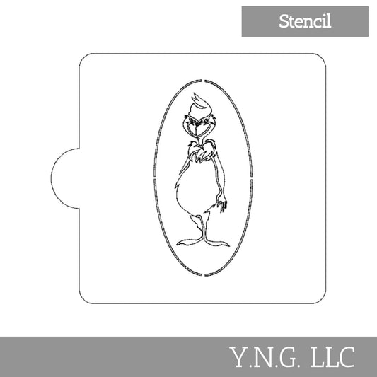 Grinch Standing Christmas Stencil for Cookies or Cakes USA Made LS681