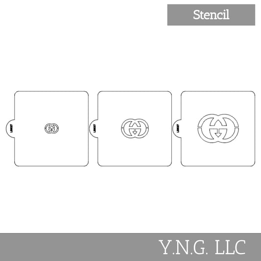 Gucci Symbols Set of 3 Stencils for Cookies or Cakes USA Made LS9027