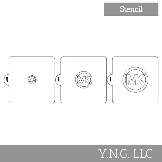 MK Symbols Set of 3 Stencils for Cookies or Cakes USA Made LS9028