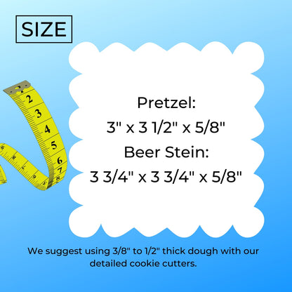Oktoberfest German Festival Set Of 2 Cookie Cutters Made In USA PR1825