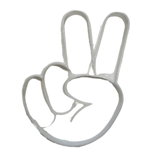 6x Peace Or Victory Sign Fondant Cutter Cupcake Topper 1.75 IN USA FD5031