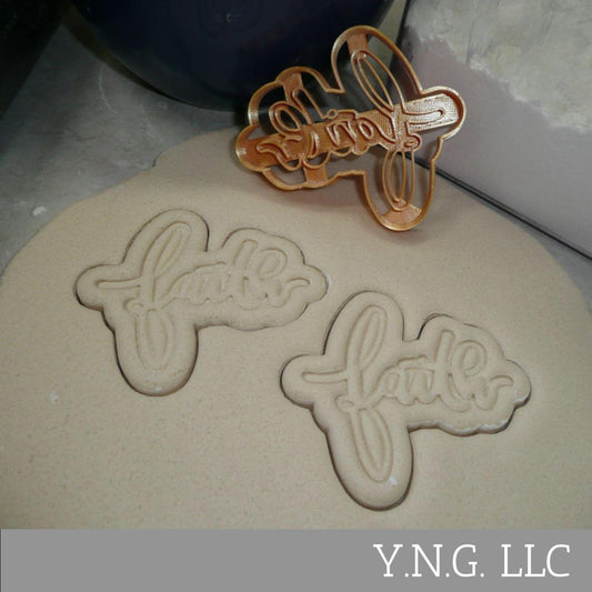Faith Word Cursive Letters Detailed Cookie Cutter Made In USA PR5056