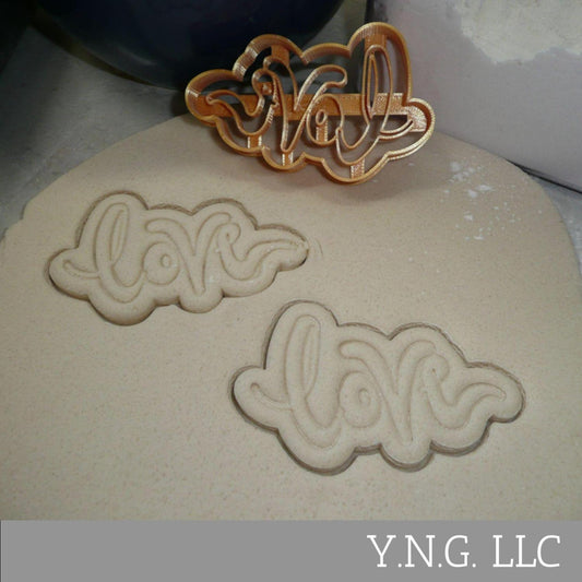 Love Word Cursive Letters Detailed Cookie Cutter Made In USA PR5057
