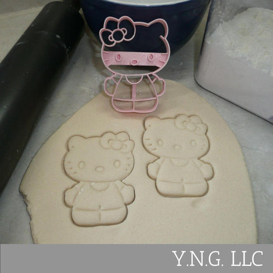 Hello Kitty Standing Cartoon Cat Detailed Cookie Cutter Made In USA PR5070