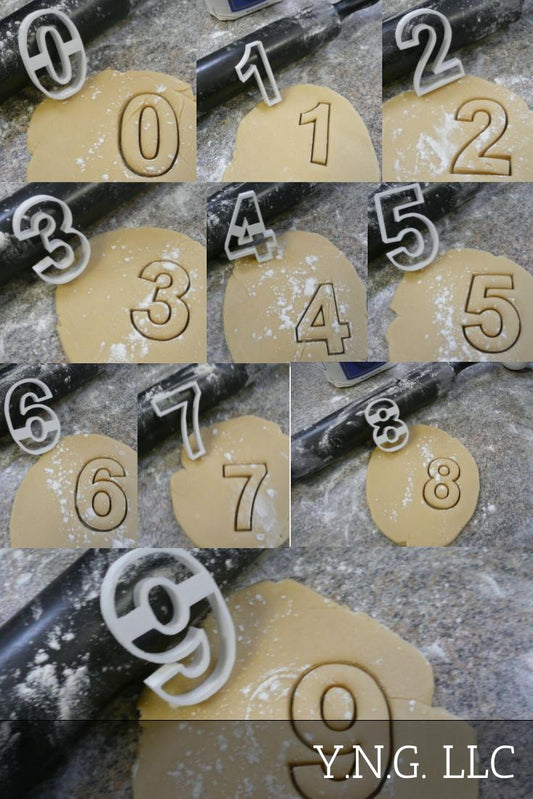 Numbers Zero 0 Through Nine 9 Birthday Set Of 10 Cookie Cutters USA PR1013
