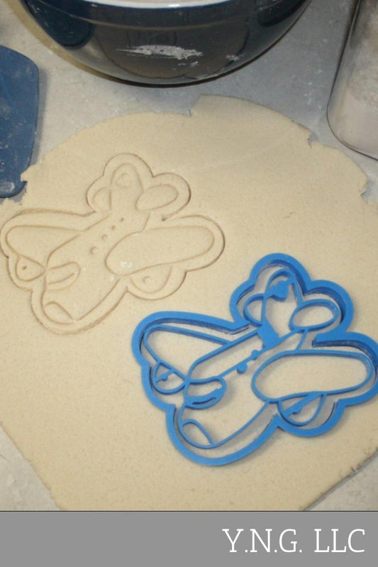 Airplane Jet Plane Cookie Cutter and Matching Cookie Stamp Made in USA PR673