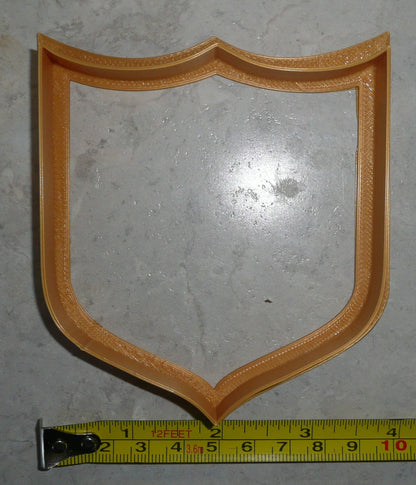 Shield Outline Badge Plaque 3 Three Point Armor Cookie Cutter USA PR2423