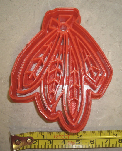 Blackhawks Feathers Logo Chicago Hockey Cookie Cutter Made In USA PR735