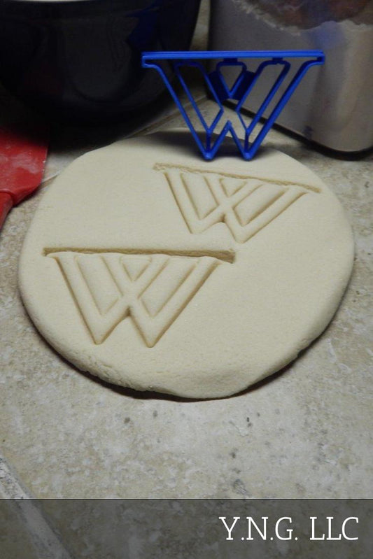 Wellesley College W Letter Symbol Cookie Cutter Made in USA PR2314