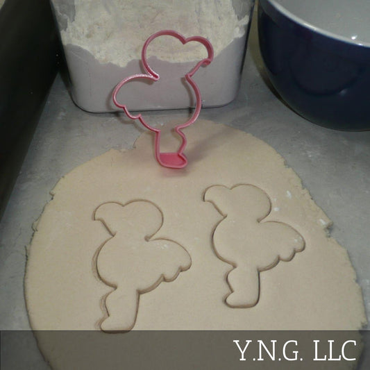 Flamingo On One Leg Pink Water Bird Outline Cookie Cutter Made In USA PR4966