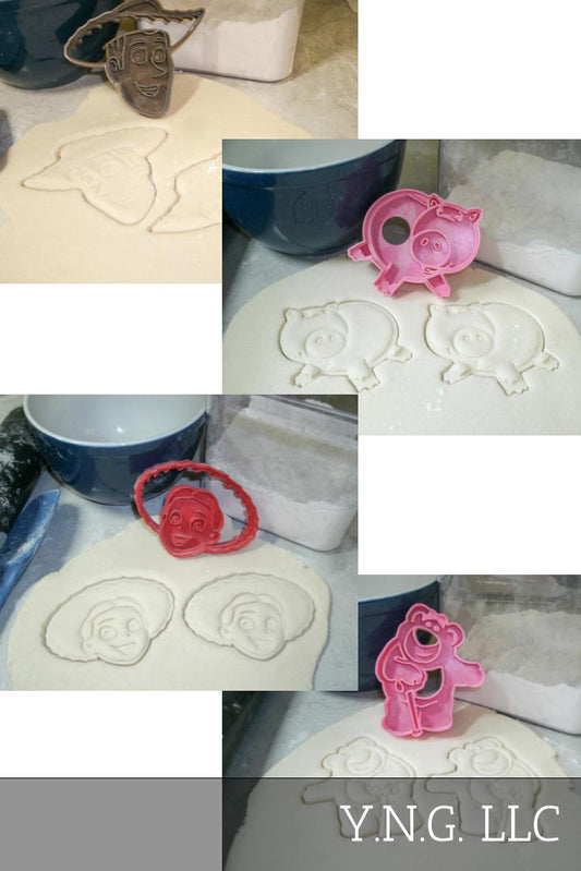 Toy Story Characters Woody Jessie Lotso Hamm Set of 4 Cookie Cutters USA PR507