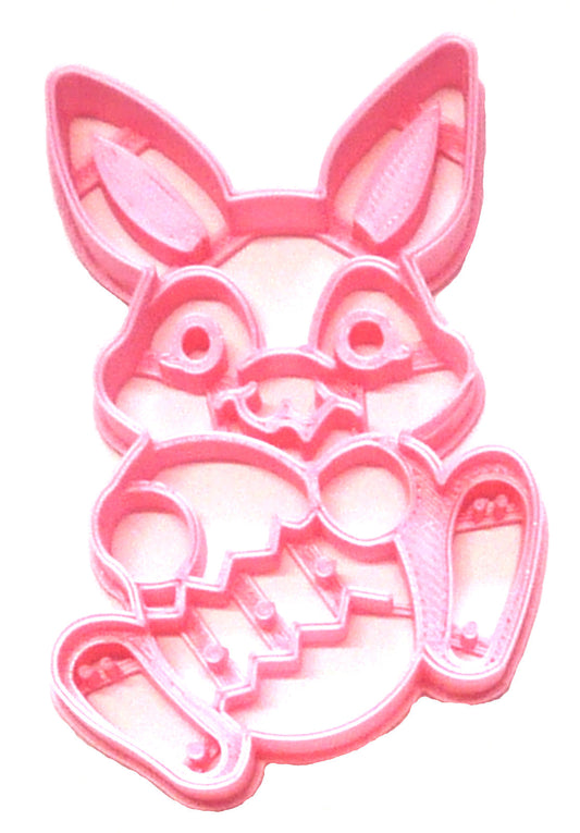 6x Easter Bunny with Egg Fondant Cutter Cupcake Topper 1.75" USA FD2400
