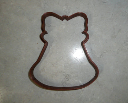 6x Christmas Bell Outline Fondant Cutter Cupcake Topper Size 1.75" USA FD2023