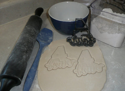 Number Four 4 With Word Birthday Anniversary Cookie Cutter USA PR2405